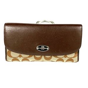Coach checkbook wallet EUC